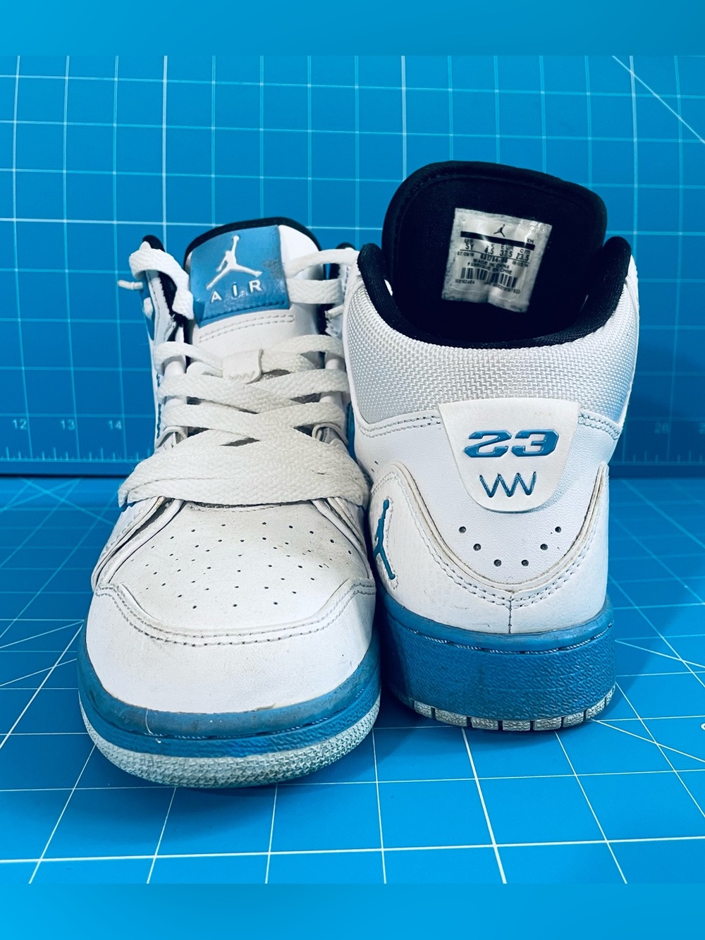 Jordan White and Blue Sneakers